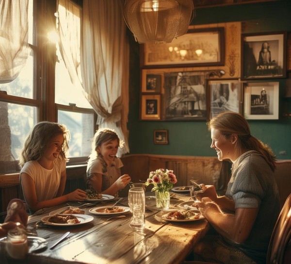 餐厅食堂温馨画面